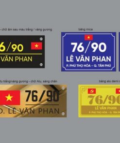 Một số mẫu bảng số nhà