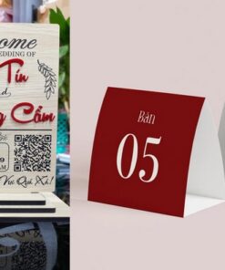 Một số mẫu in bảng tên bàn tiệc đám cưới được yêu thích