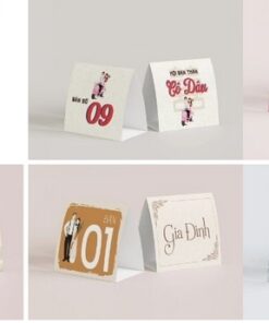 Một số mẫu in bảng tên bàn tiệc trang nhã, dễ ứng dụng