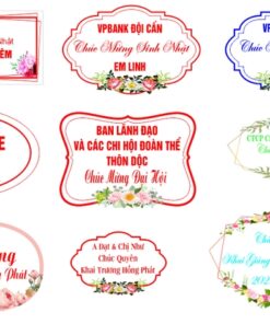 Một số mẫu in bảng tên cắm hoa chúc mừng