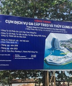 Mẫu in bảng tên công trình bằng bạt Hiflex kích thước lớn