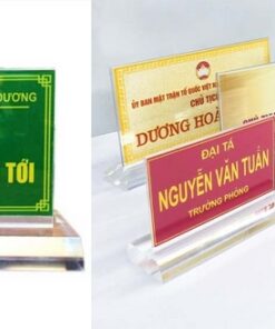 Mẫu bảng tên đại biểu chân đế nhựa cao cấp