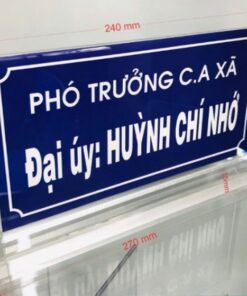 Một mẫu bảng tên đại biểu cùng kích thước tiêu chuẩn