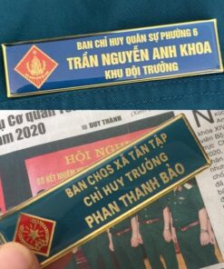 Bảng tên dân quân tự vệ cần có thiết kế nhỏ gọn, đúng chuẩn mực