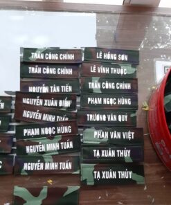 Mẫu in bảng tên quân đội dạng xé dán