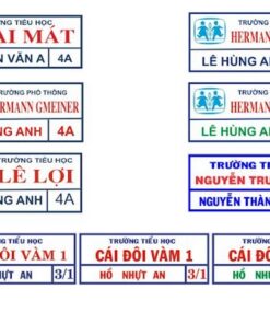 Bảng tên trường học là sản phẩm thể hiện trường lớp, tên người đeo