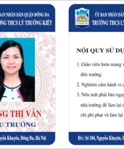 Mẫu thiết kế in bảng tên trường học dành cho cán bộ, giáo viên