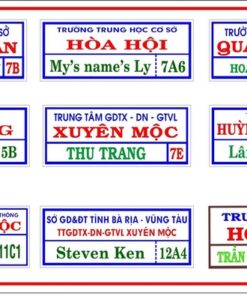 Một số mẫu thiết kế in bảng tên học sinh nhiều cấp học