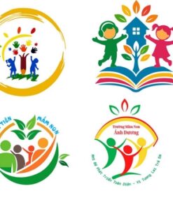 Một số mẫu thiết kế logo trường mầm non đẹp mắt