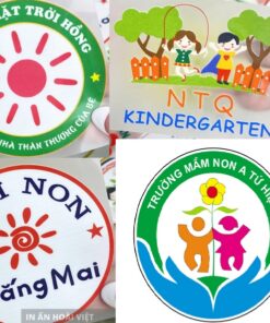 Chi phí in logo trường mầm non sẽ thay đổi tùy số lượng, chất liệu,...