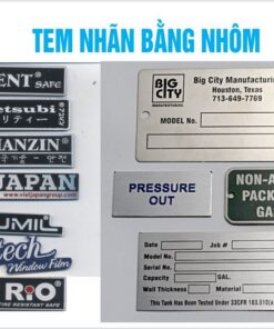 In tem nhôm, nhãn kim loại cao cấp, bền đẹp, giá tốt